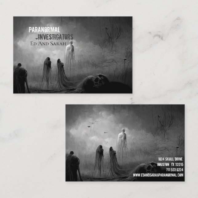 Tarjeta De Visita Investigador paranormal Apocalipsis (Anverso / Reverso)