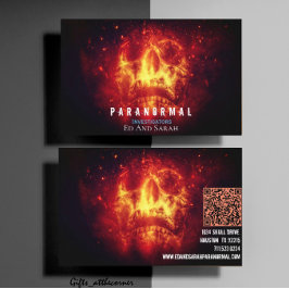 Tarjeta De Visita Investigador paranormal Burning Skull