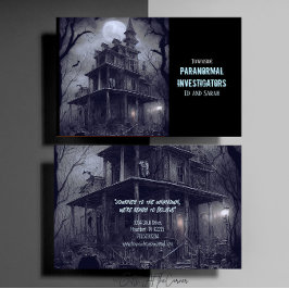 Tarjeta De Visita Investigador paranormal Eerie Haunted House