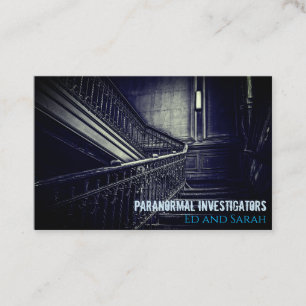 Tarjeta De Visita Investigador paranormal Escaleras de Creepy