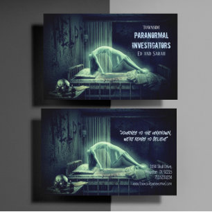 Tarjeta De Visita Investigador paranormal fantasma de Eerie