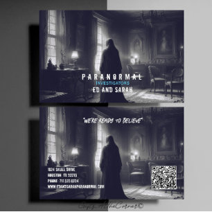 Tarjeta De Visita Investigador paranormal Fantasma embrujada