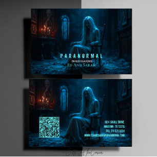 Tarjeta De Visita Investigador paranormal Fantasma embrujada