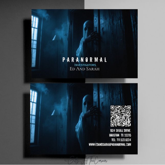 Tarjeta De Visita Investigador paranormal Fantasma embrujada (Subido por el creador)