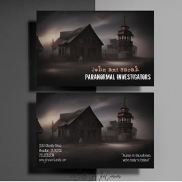 Tarjeta De Visita Investigador paranormal Ghost Town White Dog
