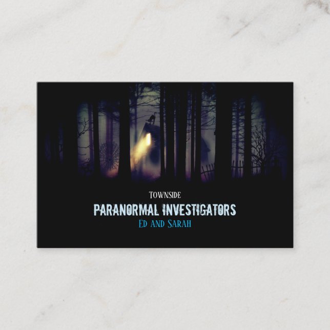Tarjeta De Visita Investigador Paranormal La Cabina Ahogada (Anverso)