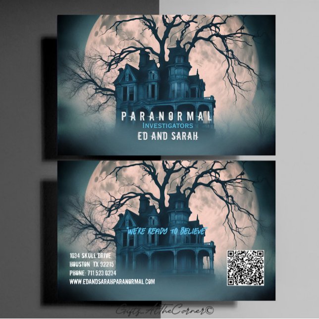 Tarjeta De Visita Investigador paranormal Mansión (Subido por el creador)