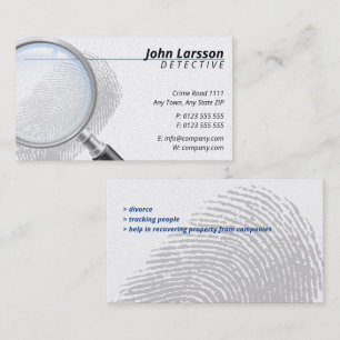 Tarjeta De Visita Investigador privado   Detective