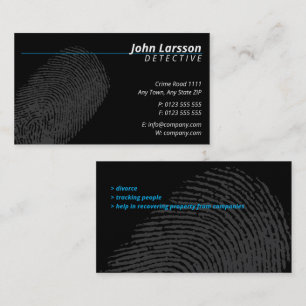 Tarjeta De Visita Investigador privado   Detective