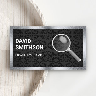 Tarjeta De Visita Investigador privado Detective de Damasco Negro