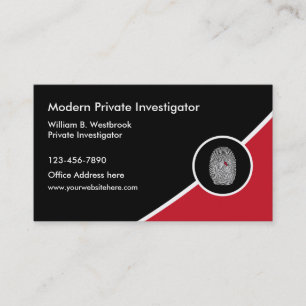 Tarjeta De Visita Investigador privado moderno