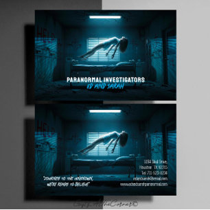 Tarjeta De Visita Investigadores Paranormales Fantasma Etéreo Levita