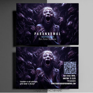 Tarjeta De Visita Investigadores paranormales mundo fantasma