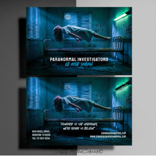 Tarjeta De Visita Investigadores Paranormales Posesiones Extrañas Le