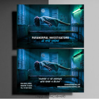 Tarjeta De Visita Investigadores Paranormales Posesiones Extrañas Le