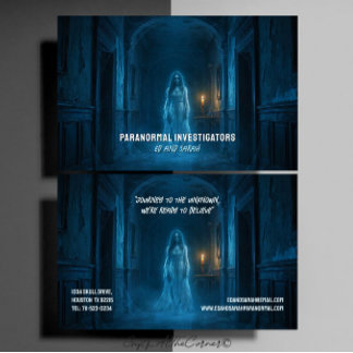 Tarjeta De Visita Investigadores Paranormales Señora Fantasma Mister