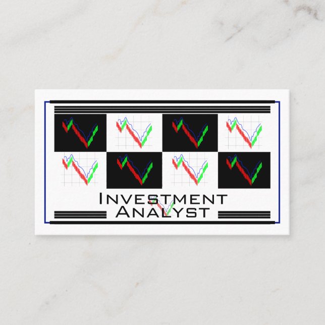 Tarjeta De Visita Investment Analyst Money Management Strategy Pro (Anverso)