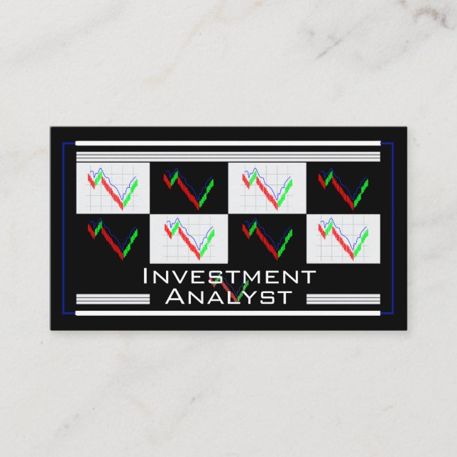 Tarjeta De Visita Investment Analyst Money Wealth Management Pro (Anverso)