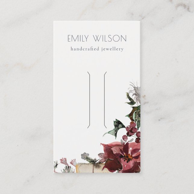 Tarjeta De Visita Invierno cálido Festiage Foliage Bow Clip de pelo (Anverso)