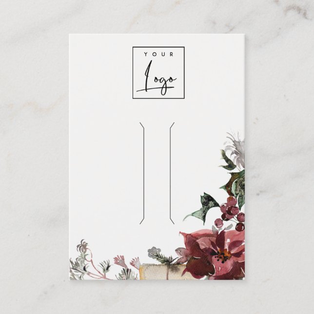 Tarjeta De Visita Invierno cálido Festiage Foliage Bow Clip de pelo (Anverso)