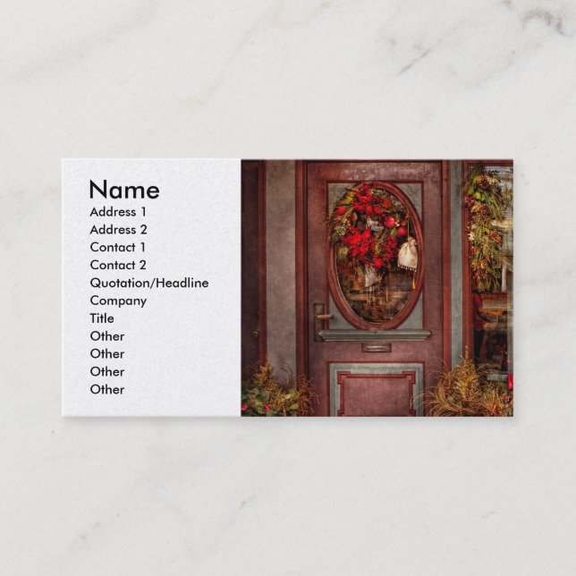 Tarjeta De Visita Invierno - tienda - vestido para los días de (Anverso)