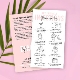 Tarjeta De Visita Inyecciones Anti-Arrugas Después de las Instruccio