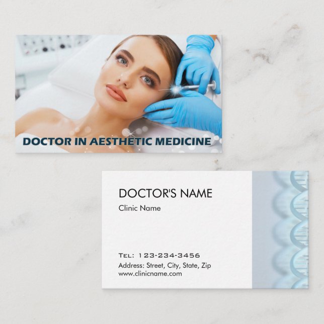 Tarjeta De Visita Inyecciones de Botox alrededor de ojos del médico (Anverso / Reverso)