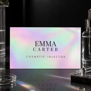 Tarjeta De Visita Inyector de Med Spa Holográfico de Lujo