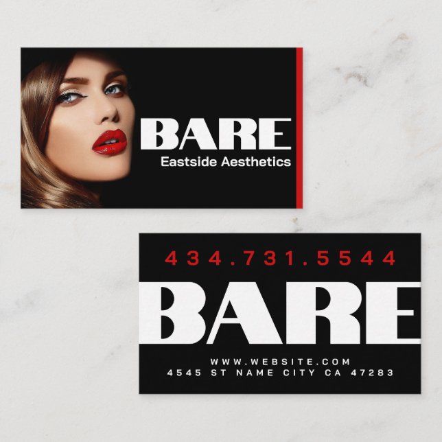 Tarjeta De Visita Inyector estético de MediSpa (Anverso / Reverso)