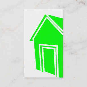 Tarjeta De Visita ir green grunge style house Real Estate Agent