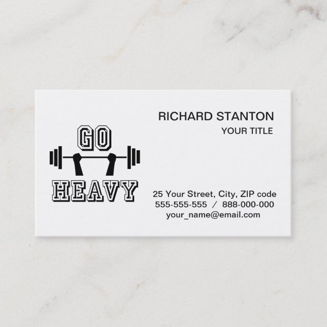 Tarjeta De Visita Ir pesado (Anverso)