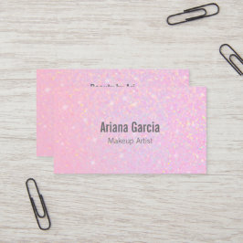 Tarjeta de visita iridiscente de la belleza del