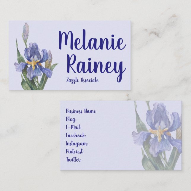 Tarjeta De Visita Iris (Anverso / Reverso)