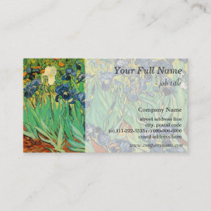 Tarjeta De Visita Iris de Vincent van Gogh. Arte fino vintage