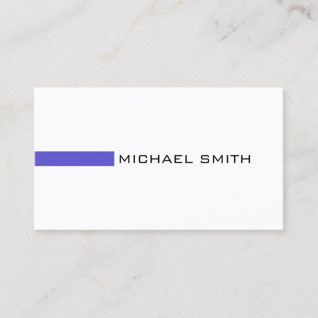 Tarjeta De Visita Iris minimalista moderno y blanco (Anverso)