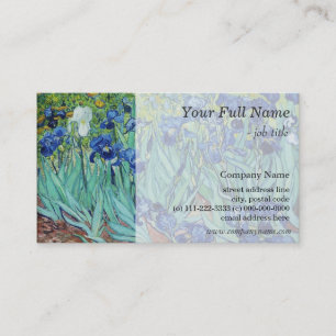 Tarjeta De Visita Irises de Vincent van Gogh. Arte fino vintage