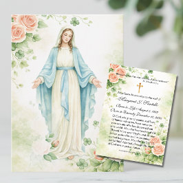 Tarjeta De Visita Irish Mother Mary Catholic Funeral Memorial 