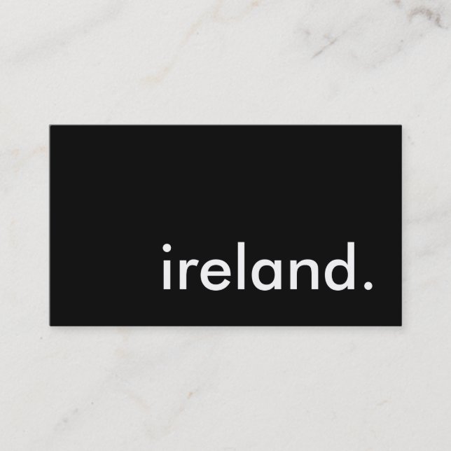 Tarjeta De Visita irlanda. (Anverso)