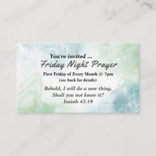 Tarjeta De Visita Isaiah 43:19 Haré algo nuevo Church Flyer