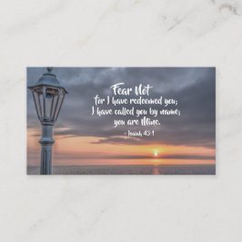 Tarjeta De Visita Isaías 43:1 No temas porque te haya redimido la Bi