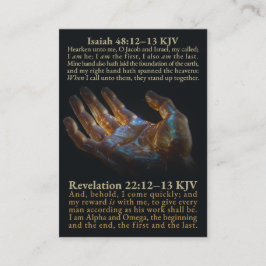 Tarjeta De Visita Isaías 48:12-13, y Revelación 22:12-13, 17 KJV
