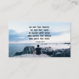 Tarjeta De Visita Isaías 64:4, "no ha oído, Biblia Verse