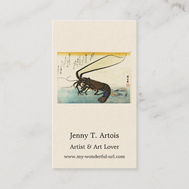 Tarjeta De Visita Isebi & Ebi - Langostinos (langosta espinosa) y ca (Anverso)