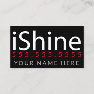 Tarjeta De Visita iShine. Negocio Housecleaning de la limpieza de