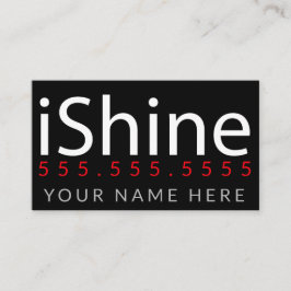 Tarjeta De Visita iShine. Negocio Housecleaning de la limpieza de