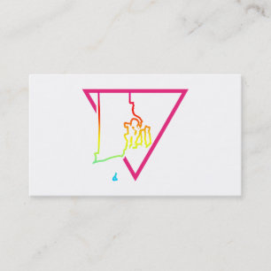 Tarjeta De Visita isla de roda de triángulo rosa