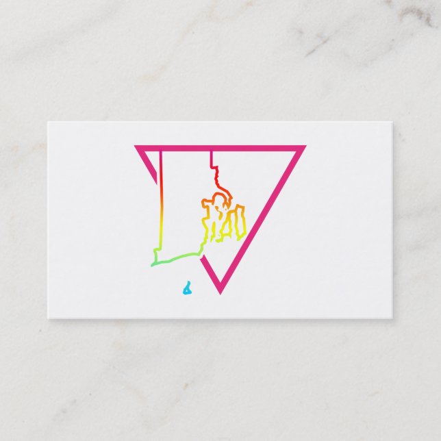 Tarjeta De Visita isla de roda de triángulo rosa (Anverso)