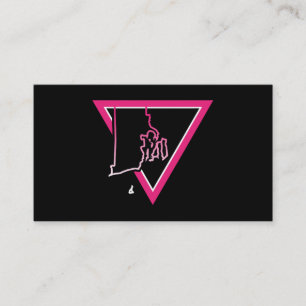 Tarjeta De Visita isla de roda de triángulo rosa