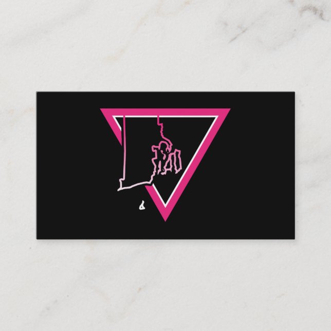 Tarjeta De Visita isla de roda de triángulo rosa (Anverso)