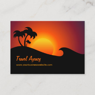 Tarjeta De Visita Isla tropical de la Agencia de Viajes